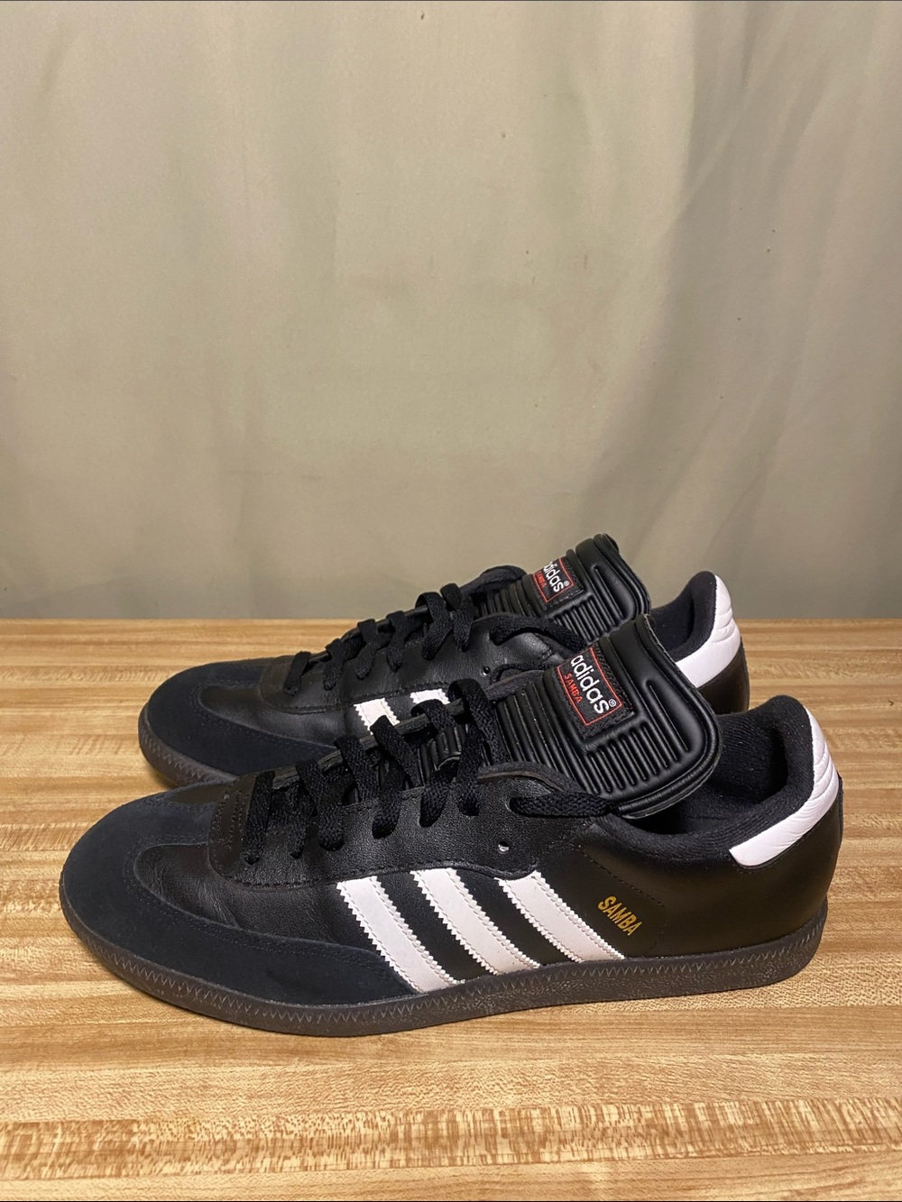 Adidas Samba Classic Core Black Cloud White Low Top Shoes Mens 11